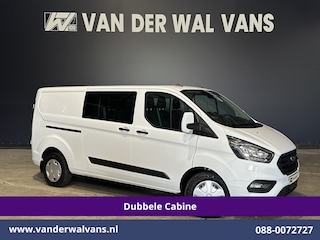 Ford Transit Custom 2.0 TDCI 130pk Automaat L2H1 Dubbele Cabine Euro6 Airco | 6-Zits | Camera | Navigatie | LED, Android Auto, Adaptieve Cruisecontrol, Verwarmde voorruit, Stoelverwarming, Parkeersensoren