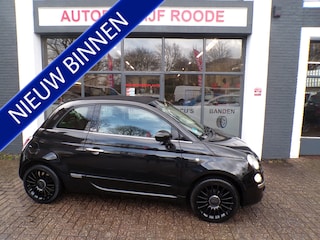 Fiat 500 1.2 Cabrio Automaat Black Lounge CAMERA,LEDER,LMV!
