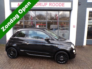 Fiat 500 1.2 Cabrio Automaat Black Lounge CAMERA,LEDER,LMV!