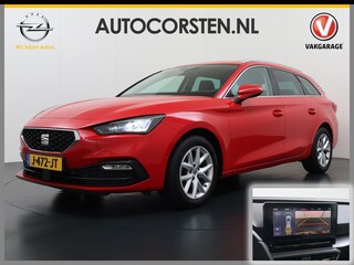 Seat Leon Sportstourer 1.5T 131pk NWE Model Trekhaak Camera Adaptive-Cruise Navi Ecc Virtual Cockpit Apple Carplay/Android Auto Pdc Style Launch Edition Lmv Led DAB Keyless Isofix Front assist Regensensor Bluetooth Rijstrooksensor 1e Eigenaar Origineel Nederlandse Auto