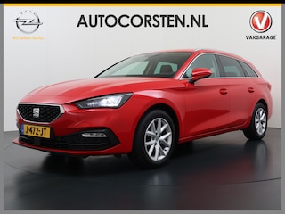 Seat Leon Sportstourer 1.5T 131pk NWE Model Trekhaak Camera Adaptive-Cruise Navi Ecc Virtual Cockpit Apple Carplay/Android Auto Pdc Style Launch Edition Lmv Led DAB Keyless Isofix Front assist Regensensor Bluetooth Rijstrooksensor 1e Eigenaar Origineel Nederlandse Auto