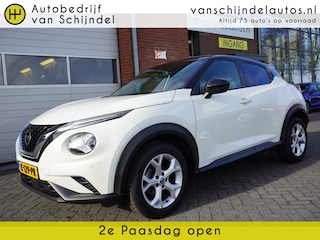 Nissan Juke 1.0 DIG-T 115PK BUSINESS EDITION LUXE ORIGINEEL NEDERLANDS TWO TONE CAMERA PDC V+A ANDROID/APPLECARPLAY NAVI STOEL+VOORRUITVERWARMING ECC AIRCO CRUISE BLUETOOTH 17INCH ENZ...