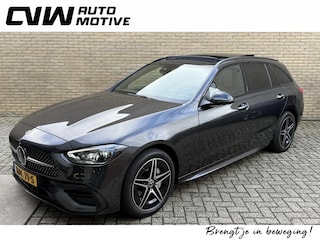 Mercedes-Benz C-klasse 300 e 313pk AMG-Line | Panoramadak | Trekhaak wegklapbaar | 360 camera | ACC | Burmester | Half leder | LCD Touch groot | Sfeerverlichting | Elektrisch verstelbare stoelen met memory | Head up | LED | DAB | Apple CarPlay / Android Auto | Volledig dealeronderhouden!