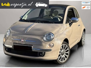 Fiat 500 1.2 Lounge Cabrio *cappuccino *halfleder *16 inch