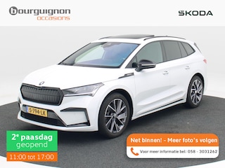Skoda Enyaq iV 80 Sportline 204 Pk | Panorama dak | Adaptive cruise | Camera | Trekhaak | CarPlay | Stoel Verwarming | 20 Inch