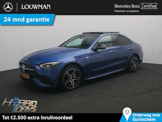 Mercedes-Benz C-klasse 300 e Business Solution AMG AMG Line | Night Pakket | Panorama SChuif-Kanteldak | Alarm | Distronic. Inclusief 24 maanden MB Certified garantie voor Europa.