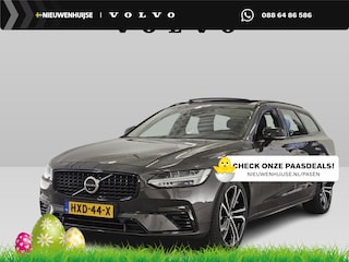 Volvo V90 2.0 T8 Plug-in hybrid AWD Ultra Dark | Gelaagd glas | Trekhaak | Luchtvering | Bowers & Wilkins | Massage | Stoel Koeling | 360° Camera | Adaptieve cruise | Stoel/stuur verwarming |