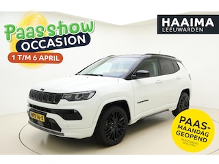 Jeep Compass 4xe 240 Plug-in Hybrid Electric S Automaat | Navigatie | Lederen bekleding | Camera | Keyless | Zwart dak | Dakrails | Lichtmetalen velgen black | Climate control