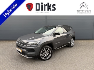 Jeep Compass 1.5T e-Hybrid S (Leder incl verwarming/koeling/geheugen - Elektrische Klep - 360gr Camera - 19"- LED - Navigatie - Adaptieve Cruise Controle - Automatische Airco - Stuurwiel verwarming)