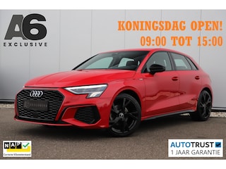 Audi A3 Sportback 30 TFSI S edition Sport Black Edition Automaat LED Half Leder 18 inch LMV B&O Sound Stoelverwarming Clima Adaptive Cruise Navigatie Parkeersensor