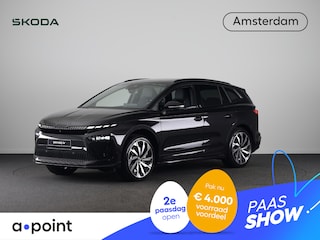 Skoda Enyaq 85 Sportline 286 pk | Panoramadak | Business Upgrade Pakket - ADVANCED | Trekhaak | 21 inch lichtmetalen velgen