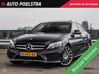 Mercedes-Benz C-klasse 220 CDI AMG | Schuifdak | Navigatie | Trekhaak | LED | Leder | Stoelverwarming | Sfeerverlichting | 19"