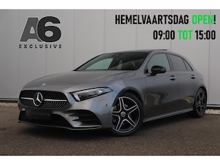 Mercedes-Benz A-klasse 180 AMG Night Pakket Automaat Panoramadak Sfeerverlichting Keyless Half Leder Full LED 18 inch Widescreen Navigatie Camera Stoelverwarming