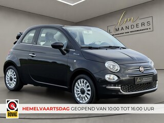 Fiat 500 1.0 Hybrid Dolcevita 2022 ZWART | Cabriolet | Leder | Airco