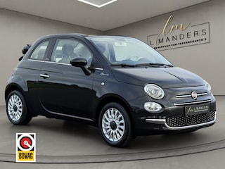 Fiat 500 1.0 Hybrid Dolcevita 2022 ZWART | Cabriolet | Leder | Airco