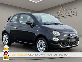 Fiat 500 1.0 Hybrid Dolcevita 2022 ZWART | Cabriolet | Leder | Airco