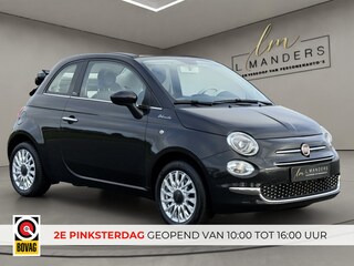 Fiat 500 1.0 Hybrid Dolcevita 2022 ZWART | Cabriolet | Leder | Airco
