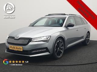 Skoda Superb Combi 1.4 TSI iV Sportline PHEV 218pk Dealer O.H | Panodak | Crystal LED | Camera | Alcantara Sportstoelen Memory & Verwarmd | Cruise Control | Sfeerverlichting | Apple Carplay | Keyless | Navigatie | Virtual | DAB | 19"L.M | Plug In Hybrid |