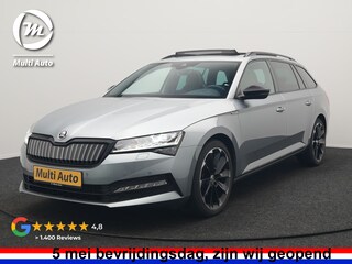 Skoda Superb Combi 1.4 TSI iV Sportline PHEV 218pk Dealer O.H | Panodak | Crystal LED | Camera | Alcantara Sportstoelen Memory & Verwarmd | Cruise Control | Sfeerverlichting | Apple Carplay | Keyless | Navigatie | Virtual | DAB | 19"L.M | Plug In Hybrid |