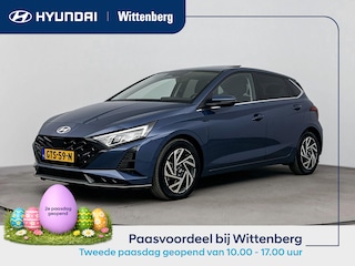Hyundai i20 1.0 T-GDI PREMIUM SKY | OPEN DAK | NAVI | CAMERA | STOEL- & STUURVERWARMING | CRUISE | CLIMA | DODHOEK DETECTIE | 16'' LM VELGEN | FABREIKSGARANTIE GELDIG T/M 11-2029! |