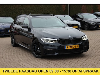 BMW 5-serie Touring 540i xDrive High Exe. M Sport / Trekhaak / Panoramadak / 360Camera / Head-up / Leder / 19'' / Harman Kardon / CarPlay / Stoelventilatie / Stuur+Stoelverwarming / 4zone / Dodehoek / DAB / ACC