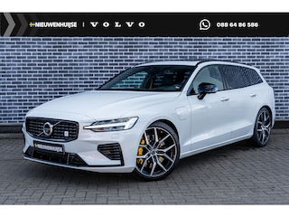 Volvo V60 T8 Twin Engine AWD Polestar Engineered | Plug-in Hybrid (PHEV) | Trekhaak | Head-Up Display | Stoelverwarming | Navigatie | Bowers & Wilkins Audio | Keyless Entry | Elektrisch Verstelbare Sportstoelen | Dodehoekdetectie | Adaptieve Cruise Control | 360 Graden Camera | Panoramadak | Zitverlenging | Elek. Achterklep | Park Assist | Getint Glas | Polestar LM velgen