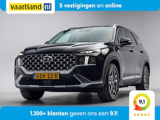 Hyundai Santa Fe 1.6 T-GDI HEV 4 WD Premium Plus Aut. [ Trekhaak Leder Stoel / Stuurverwarming LED Navi Apple / Android Camera ]