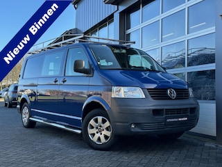 Volkswagen Transporter 2.5 TDI 340 | 130pk | 5-cilinder | Dubbel Cab 6-persoons | Airco | Trekhaak | APK Okt 26 | Imperiaal | Ex btw