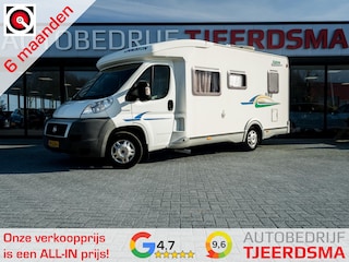 Chausson Trigano F12 FITE Flash 08 | Ingericht | Vast Bed | 4 Slaapplaatsen | Luifel | Truma Combi | Fietsendrager | TV + Schotel | Rijbewijs B | Cruise Control | Koelkast + Vriezer | Draaibare Stoelen | Horren | Dinette |