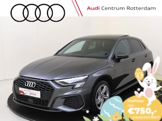 Audi A3 Sportback 40 TFSI S line | SoH 92% | Panoramadak | Navigatie Plus | Virtual cockpit Plus | Adaptieve cruise control | Parkeerassistent | Stoelverwarming | Lederen bekleding | Full LED verlichting |