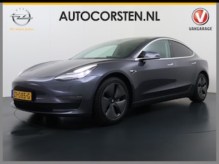 Tesla Model 3 Long Range AWD 75kWh AutoPilot Leder Panoramadak Adaptive-Cruise Camera's Elektr.-Stuur+Stoelen+Spiegels+Geheugen+Easy-Entry+Verwarmde stoelen Park assistent Pdc WIFI Lane-Assist SOH 87% Navi LED DAB Voorverwarmen interieur Keyless One-Pedal-Drive 4WD Origineel Nederlandse Auto