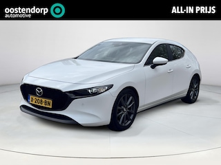 Mazda 3 2.0 e-SkyActiv-G M Hybrid 122 Luxury Apple Carplay / Android Auto | Navigatie | Adaptieve Cruise Control | 360 Camera | Stoel / Stuurverwarming | Dodehoek Assistentie | Lichtmetaal | LED-Verlichting |