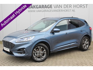 Ford Kuga 2.5-225 pk PHEV ST-Line X. Hybride rijden voor een reëel bedrag ! Slechts 31.500km ! Stoel-, stuur-, achterbank en voorraamverw., B&O soundsyst., Adaptieve Cruise Control, Climate Control dual, Camera v+a, Navigatie, Telefoonvoorb., Side- en lane assist etc.
