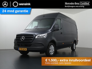 Mercedes-Benz Sprinter 319 CDI 190 PK | L2 H2 | AUTOMAAT | PRO | LED | KUNSTLEDER ZWART BEKLEDING | CAMERA | BETIMMERDE LAADRUIMTE | CARPLAY EN ANDROID AUTO | CRUISE | AIRCO | 17" LICHTMETALEN VELGEN | LUCHTGEVEERDE BESTUURDERSSTOEL