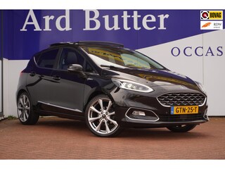 Ford Fiesta 1.0 EcoBoost Hybrid Vignale 125PK +Led+stoel&stuurverw+Panodak+nav+camera+Volleder = SUPER ONDERHOUDEN !!