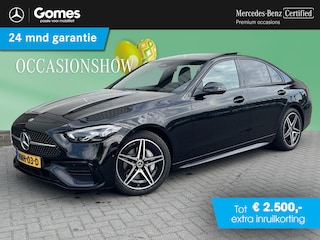 Mercedes-Benz C-klasse 180 Star Edition AMG | Night Pakket | Panoramadak | Sierdelen Lindehout Antraciet | Apple CarPlay | Android Auto | Dodehoekassistent | Elektrisch Verstelbare Stoelen + Memory | Stoelverwarming | Sfeerverlichting | Achteruitrijcamera