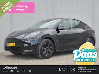 Tesla Model Y Long Range RWD 75 kWh Automaat / CCS snellader / Panoramadak / Trekhaak afneembaar / Basic Autopilot / Rondomzicht camera / Trekgewicht 1600 kg / Stuur- Stoel & Voorruitverwarming / Elektrische achterklep / Adaptief cruise control /