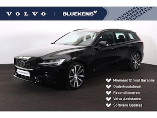 Volvo V60 T6 Recharge AWD Plus Dark - IntelliSafe Assist & Surround - Parkeercamera achter - Verwarmde voorstoelen, stuur & achterbank - Parkeersensoren voor & achter - Elektr. bedienb. voorstoelen met geheugen - Elektr. inklapbare trekhaak - 18' LMV