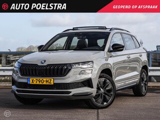 Skoda Karoq 1.5 TSI ACT 150 PK DSG Sportline Panoramadak Camera ACC Matrix LED Virtual Cockpit Sfeerverlichting Stoelverwarming Stuurverwarming Navigatie DAB Apple CarPlay Android Auto 18" incl. BTW