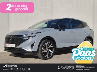 Nissan Qashqai 1.3 MHEV Xtronic Tekna Plus Automaat / Fabrieksgarantie tot 01-2028<100.000 / Facelift / All season banden / Trekgewicht 1800 kg / Head-up display / Panoramadak / Stuur- Stoel & voorruitverwarming / Bose Audio Systeem / Elektrische achterklep / Voorstoelen met massage functie / Rondomzicht camera /