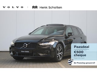 Volvo V60 B3 163PK R-Design | Panoramisch schuif-/kanteldak | Semi elektr. trekhaak | Premium audio by Harman/Kardon | Elektr. bed. voorstoelen met geheugen | Verwarmbare voorstoelen | Verwarmbaar stuurwiel | Blind spot | Keyless entry | DAB | Apple carplay | Elektrische achterklep | Achterbank verwarmbaar |