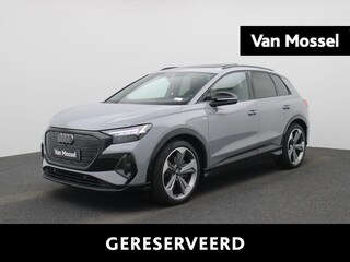 Audi Q4 45 quattro Edition 82 kWh l Adaptive cruise control l Glazen panoramadak l Navigatie l Climate control l 360 graden camera l Stoelverwarming l Trekhaak l Alarm Klasse III l Matrix-LED l Warmtepomp l Privacy glas l