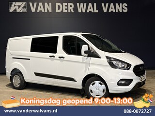 Ford Transit Custom 2.0 TDCI 130pk L2H1 Dubbele Cabine Euro6 Airco | 6-Zits | LED | Cruisecontrol | Trekhaak Parkeersensoren, Verwarmde voorruit