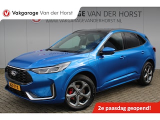 Ford Kuga 2.5-243pk PHEV ST-Line X. 2100kg trekgewicht ! Nieuw Model ! Van €. 54.937,- voor €. 42.750,- ! Trekgewicht van 2.100kg ! Elektr. verstelb. AGR stoelen voor, Stoel-, stuur-, voorraam- en achterbank verwarming, Elektr. panorama/schuif-kanteldak , Trekhaak wegklapbaar,