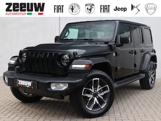 Jeep Wrangler Unlimited 4xe 380 PK Sahara | Leder | Camera | Navi | Carplay | 20"