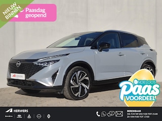 Nissan Qashqai 1.3 MHEV Xtronic Tekna Plus Automaat / Fabrieksgarantie tot 01-2028<100.000 / Dealer onderhouden / Facelift / All season banden / Trekgewicht 1800 kg / Head-up display / Panoramadak / Stuur- Stoel & voorruitverwarming / Bose Audio Systeem / Elektrische achterklep / Voorstoelen met massage functie /