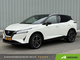 Nissan Qashqai 1.3 MHEV Tekna / NL Auto / Trekhaak 1400 KG / Panoramadak / All Seasonbanden /  Half Lederen Bekleding / Navigatie / Elektrische Kofferbak / Adaptive Cruise Control / Climate Control / 360 Graden Camera /