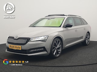 Skoda Superb Combi 1.4 TSI iV Sportline Business PHEV 218pk Dealer O.H. | Trekhaak Af Fabriek | Panodak | Adaptive Cruise | Camera | Alcantara Sportstoelen Verwarmd | Sfeerverlichting | Keyless | Stuur Verwarmd | Blis | Plug In Hybrid |