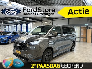 Ford Tourneo Custom Sport 340 2.5 PHEV 233 pk L1 8 persoons | Trekhaak | Winter Pack | Camera | 2x schuifdeur | B&O | Adapt. cruise | LED | 17" | 4 seiz. banden | 1850kg trekgewicht