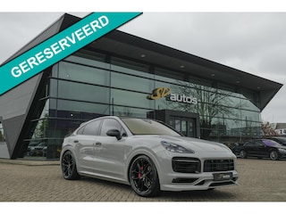 Porsche Cayenne 3.0 E-Hybrid 462PK Krijtgrijs SportDesign Burmester Luchtvering *SOH 92%* Lightweight Package Carbon Dak 4-wielsturing NLauto